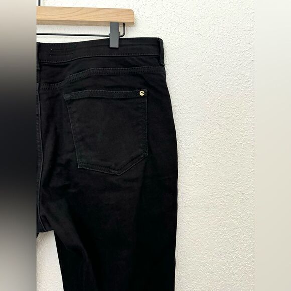 PILCRO Anthropologie The Icon Low Rise Flare Jeans in Black Wash Size 32 - Picture 9 of 13